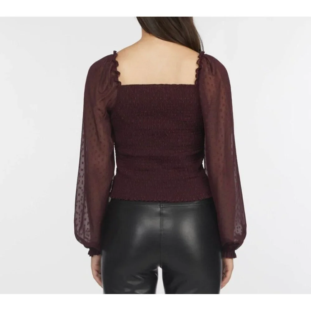Laundry By Shelli Segal Women's Top with slightly puffed sleeves Size M - Picture 2 of 7